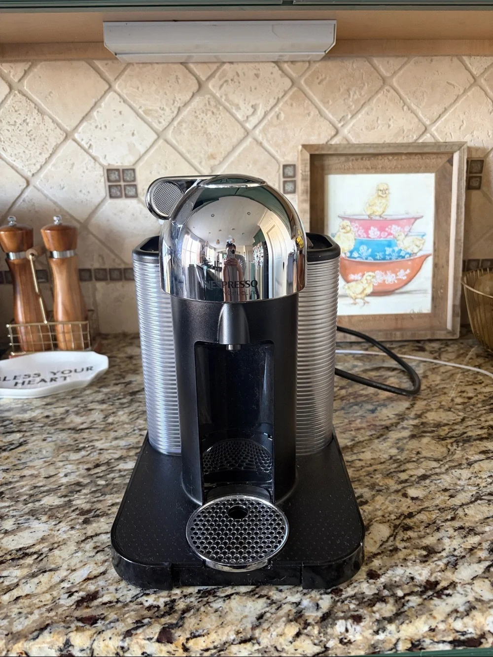 Nespresso Espresso Machine - Black with Chrome Accents
